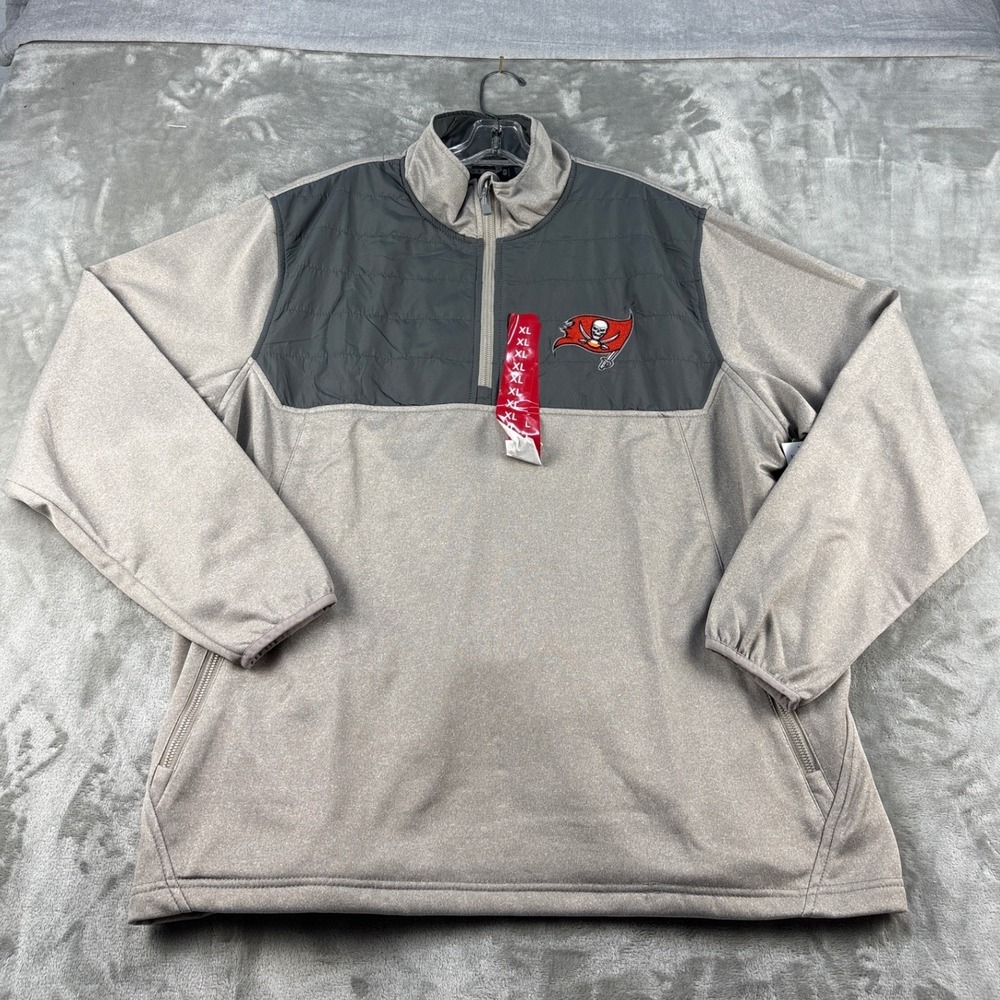Tampa Bay Buccaneers Pullover Mens XL 8024S-050-XL-BUC Gray NFL Dunbrooke NEW